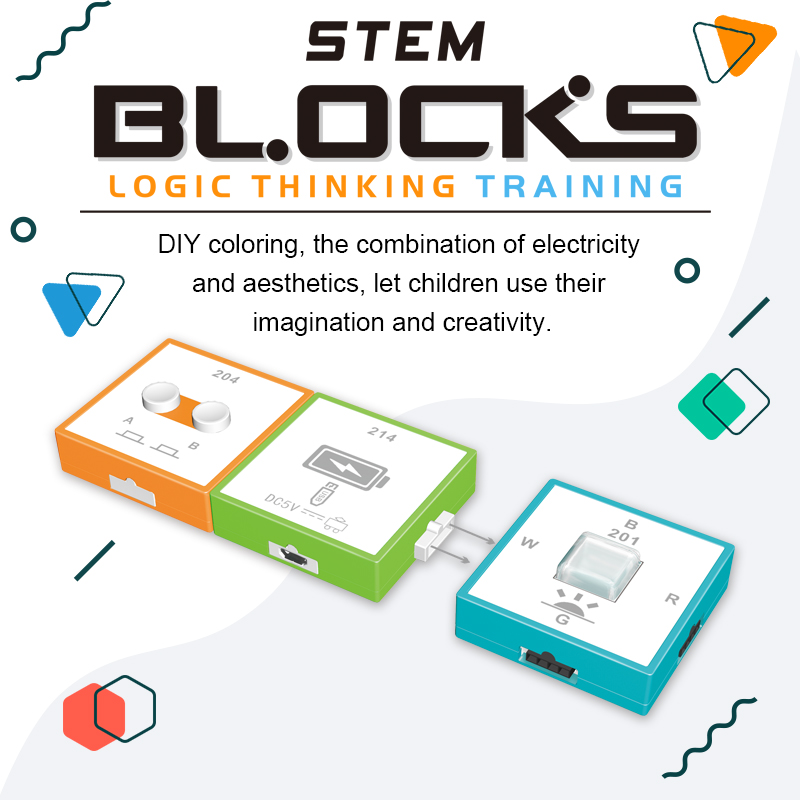 Kids Education Usa - Zabawki edukacyjne STEM, elektroniczne klocki konstrukcyjne,