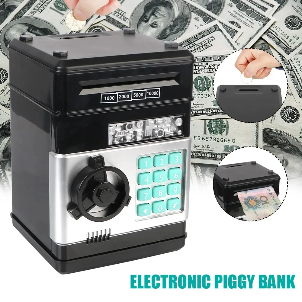 Kids Education Money - Elektroniczna skarbonka automat bankomatowy hasło pudełko