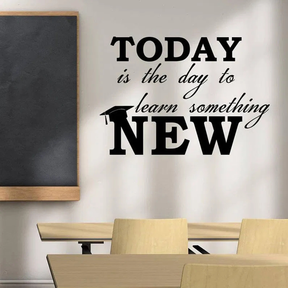 Kids Education Motivation - Naklejka ścienna z motywacyjnym cytatem: „Dziś