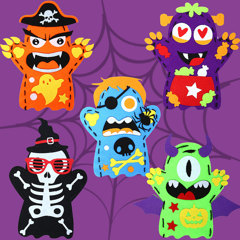 Kids Education Usa - 2 szt. Pacynka Halloween DIY zabawka
