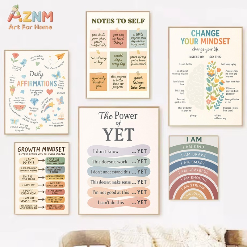 AZNM Miękki Pastelowy Obraz na – Kids Education Motivation recenzja i cena