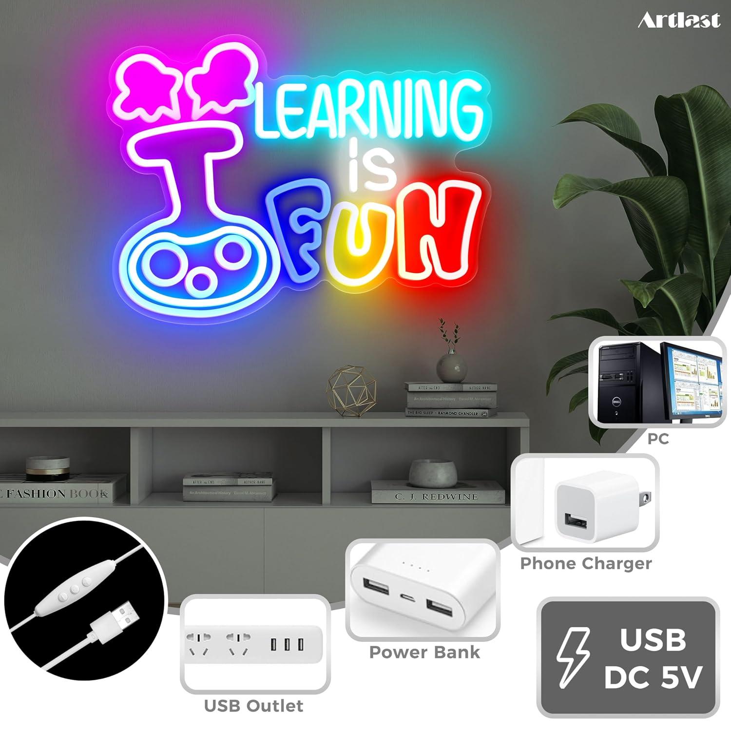 Nauka to zabawa - Neonowy znak – Kids Education Motivation recenzja i cena