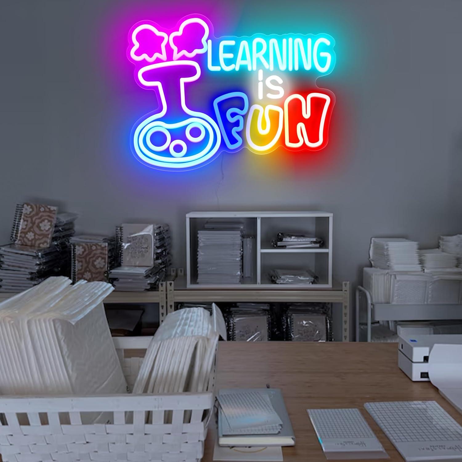 Nauka to zabawa - Neonowy znak – Kids Education Motivation recenzja i cena